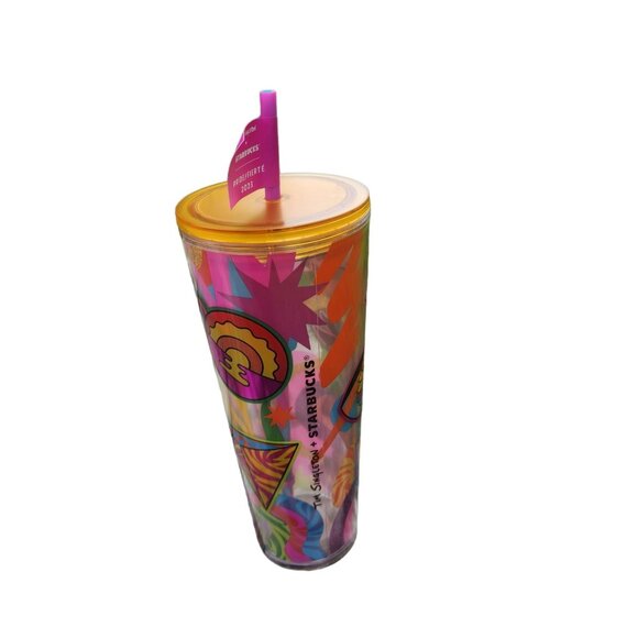 Starbucks Pride Tumbler 2023 24oz Tim Singleton Pop Culture Artwork w/ Straw - Picture 3 of 7